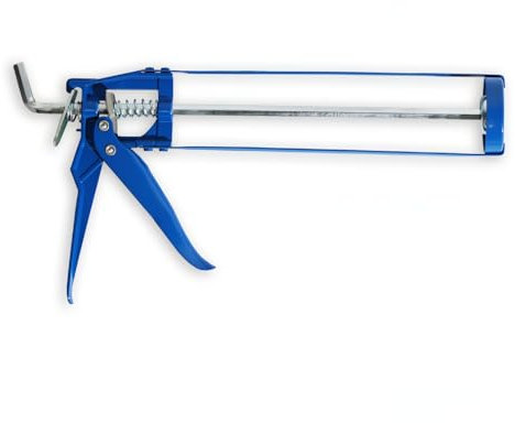 JD Brands Extra Strong Caulking Gun – Heavy Duty Skeleton Applicator for Sealants, Adhesives, Silicones – Professional High Viscosity Cartridge Gun – Blue – Fits 310ml Tubes