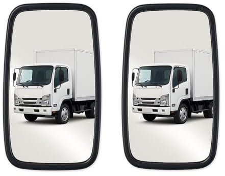 1 x Rétroviseur Extérieur Rétroviseur Latéral Universel 37,2 cm x 18,4 cm Pour Fourgon Camion Voiture Tracteur Excavatrice Gauche Droite