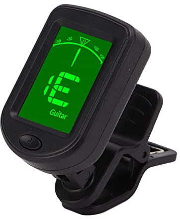 Clip über Gitarrentuner, chromatischer Tuner für akustische E -Gitarre, Ukulele, Geige, Bass, großes, klares LCD -Display