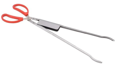 PartyKindom Stainless Steel Crab Clip Lobster Tong Loach Tool Multipurpose Outdoor Fish Tong Non-Slip for Sea Crab Clamping