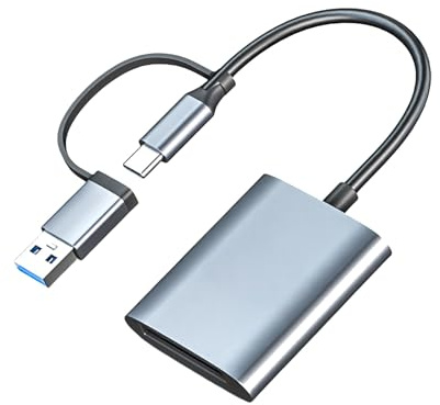 Lector de tarjetas de memoria XQD profesional con dos puertos USB tipo C para dispositivos de oficina de fotografía, soporta transferencia de video 8K, lector XQD para cámaras