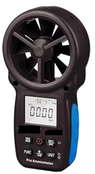 YQVEOT Handheld Anemometer, Digital Anemometer - Wind Speed Meter Measures Wind Speed,Temperature,Wind Flow With Data Hold & USB