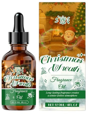 Huile parfumée pour diffuseur | 120 ml – Huile parfumée pour bougie de Noël – Pour les vacances, l'hiver, la maison, la chambre à coucher, le salon, la salle de bain, la méditation