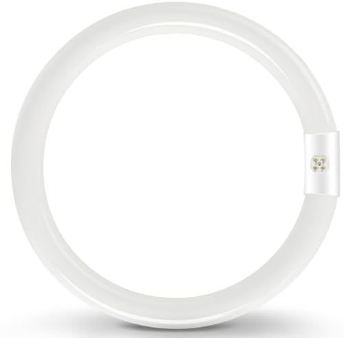 Liuyife 40W Tube Fluorescent Rond T9 G10Q à économie D'énergie, 40cm, Tube Néon Blanc Froid 6500K, éclairage Annulaire à Faible Consommation D'énergie, Adapté à La Cuisine, Aux Escaliers, Au Couloir