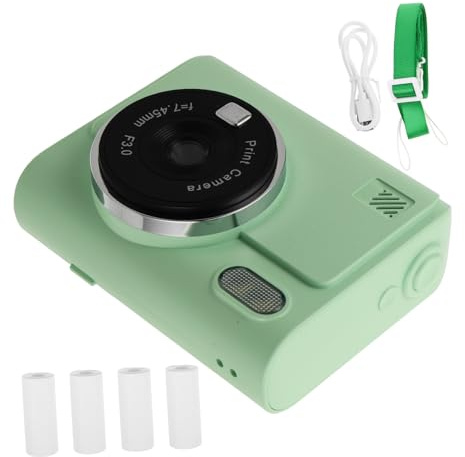 Angoily Appareil Photo Instantané Garçon Fille Compact Portable avec Impression Couleur Rapide Mini Caméra Numérique Thermique pour Fêtes Anniversaire et Cadeaux