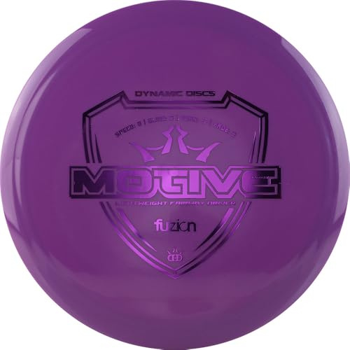 Dynamic Discs Fuzion Motive Disc Golf Fairway Driver | Understable Fairway Driver with High Glide | Grippy, Durable Fuzion Plastic | Easy Distance for Beginners & Slower Arms | 150g+ (Purple)