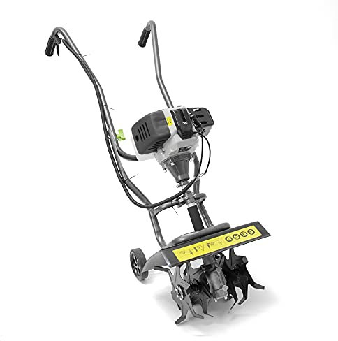 The Handy 43cc Petrol Garden Tiller, Cultivator & Rotovator with 30cm Tilling Width and 20cm Tilling Depth - 2 Year Guarantee