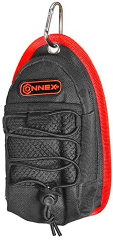 Connex Werkzeugtasche Freizeit – 2 Fächer – Freizeittasche für Hobby und Co | Verstellbarer Gummizug & Reißverschluss – Mit Karabiner – Aus Polyester – Pflegeleicht – Gürteltasche