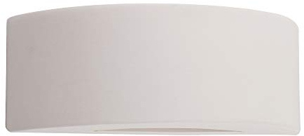 MiniSun | Modern Curved Ceramic Uplighter Wall Wash Lamps in A White Finish | Wall Lamps & Sconces, Home Décor & Improvement Essential | Set of 2 | Mains Wired