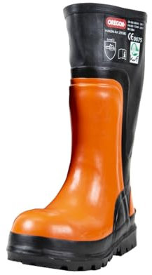 Oregon Yukon Rubber Chainsaw Boots, Class 3 Protective Work Boots, PPE Safety Shoes, Water Resistant Premium Rubber, Comfortable Professional Work PPE, Heat & Cold Resistant - UK Size 8 (42 EU)