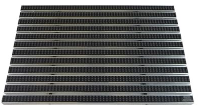 EMCO Eingangsmatte DIPLOMAT 22mm Bürsten grau Fußmatte Schmutzfangmatte Fußabtreter Antirutschmatte, Größe:75x50cm