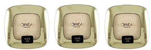 3x Loreal Paris Color Riche L`ombre Pure Mono-Lidschatten Nr. 206 Little Beige Dress Farbe: Nude/Champagner