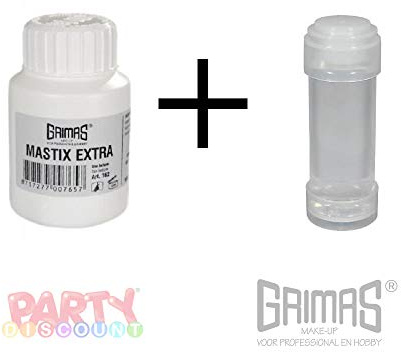 PARTY DISCOUNT Grimas Mastix Extra 100 ml + Grimas Mastix Remover 100 ml Profi-Hautkleber-Set