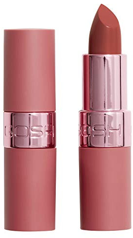 GOSH Luxury Rose Lippenstift mit leichtem Schimmer, vegan I intensive Rosa-Töne für ein strahlendes Ergebnis I spendet Feuchtigkeit für weiche Lippen I langanhaltend, parfümfrei I 003 Adore