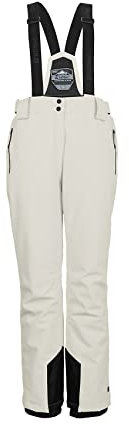 killtec Damen Funktionshose/Skihose mit abnehmbaren Trägern, Kantenschutz und Schneefang - KSW 249 WMN SKI PNTS, Weiss, 38, 37559-000
