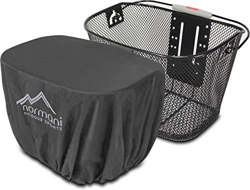 normani Fahrradkorb Regenhülle, wasserdichte Universalabdeckung XXL Farbe Dunkelgrau