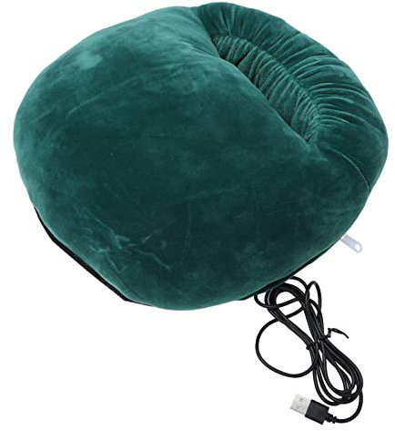 FOMIYES Chauffe-pieds d'Hiver USB Rechargeable en Peluche, Forme Chaussure
