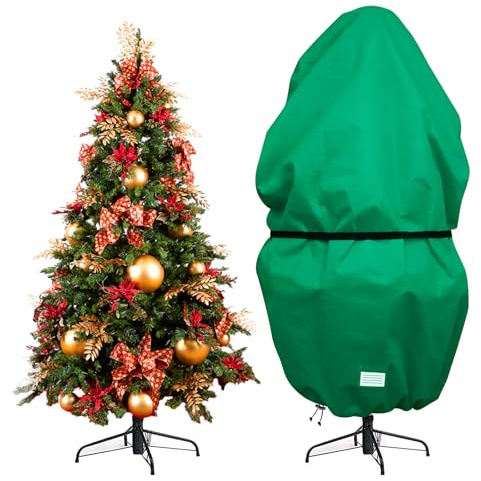 Nomiou Sac de Rangement pour Sapin de Noël,Housse de Transport pour Sapin de Noël,jusqu'à 4 ft Arbres de Noël et Autres décorations de Noël Vert