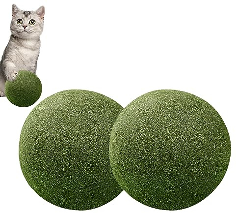 Kirdume Katze Minze Spielzeugball - Katzenminze Bälle - Katzenminze Ball Spielzeug - 10cm Natürliches Katzenminzball - Gesunde Leckereien Für Katzen | Katzenspielzeug Für Drinnen Und Draußen