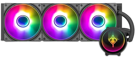 YEYIAN Système de Refroidissement Liquide ARGB pour Processeur Intel AMD PC Gaming pour Ordinateur Jeu AIO Watercooling Silencieux | 3 Ventilateurs RVB 360 mm | 2000 TR/Min | (Nouveau 2024)