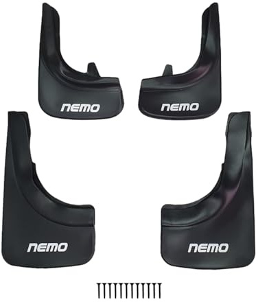 acpar Compatibile con Citroen Nemo 3 (225) 2008-2017 Parafanghi Anteriori e Posteriori Set del Veicolo 4 Pezzi Nero