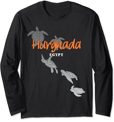 Hurghada Meeresschildkröten, Tauchen mit Schildkröten Langarmshirt