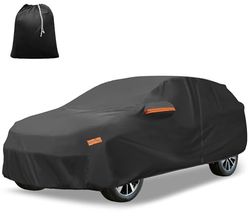 QUARKZMAN Copertura per auto per Nissan X-TRAIL 2010-2023 in Oxford 210D-PU, copertura completa per tutte le condizioni meteorologiche, impermeabile, antivento, colore nero