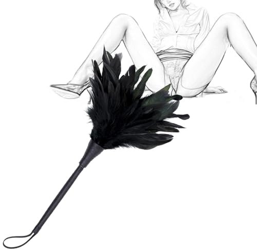 FIXCOR Federkitzler Echte Feder Sex Spanking Liebes Feder Kitzler Gerten SM Peitsche Erotik Flogger BDSM Flirten Tickler Paddel Erotische Rollenspiele Sexspielzeug für Paare Erwachsene
