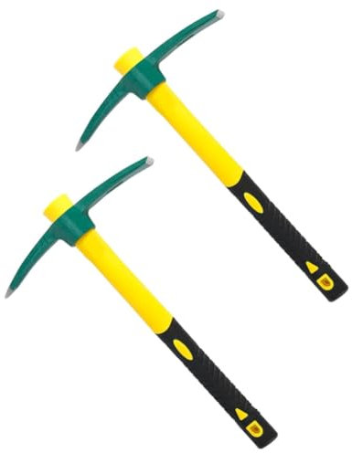 Heavy Duty Pickaxe Mattock Hoe for Gardening - Hand Pick, Digging Weeding Exploration Tool for Camping