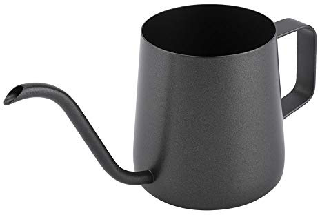Aladeno 350 ml Edelstahl Schwanenhals Pour Over Drip Kaffeemaschine Tee Kaffeetasse Kanne Kaffee Teekessel Schwanenhals uf Hängendes Ohr Hand Stumpfer Tropfbecher für Zuhause