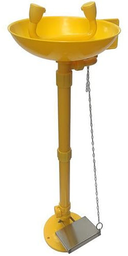 XMWOEIX Augendusche, vertikale Augendusche, Notdusche, Augendusche, Sicherheitsduschsystem, aufgeladene Düse, verdickte Handdruckplatte, für Fabrik/Labor/Maschinenbau/Bauindustrie
