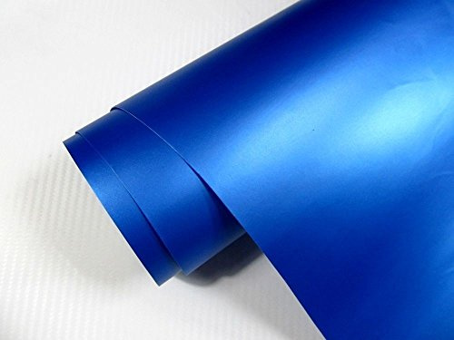 Neoxxim 21,8€/m² Auto Lackschutzfolie Matte Folie BLAU METALLIC MATT – 26 cm x 152 cm Ladekantenschutz Einstiegsleisten Schutz Zierleisten Schutzfolie Stoßstangenschutz Kantenschutz