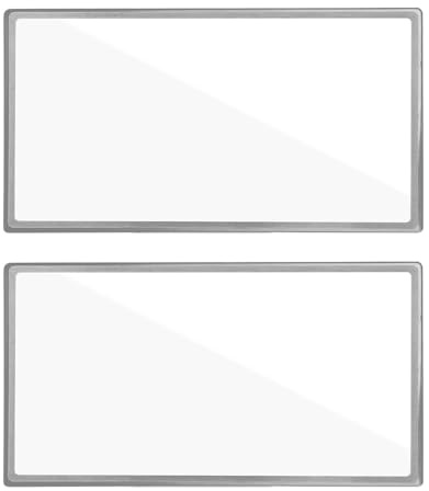 Tabanzhe Auto Sun Visor HD Makeup Mirror – 2PCS Self-Adhesive Stainless Steel Car Interior Mirror, Universal Cosmetic Mirror for Car, Truck, SUV, Rear View, Seatback
