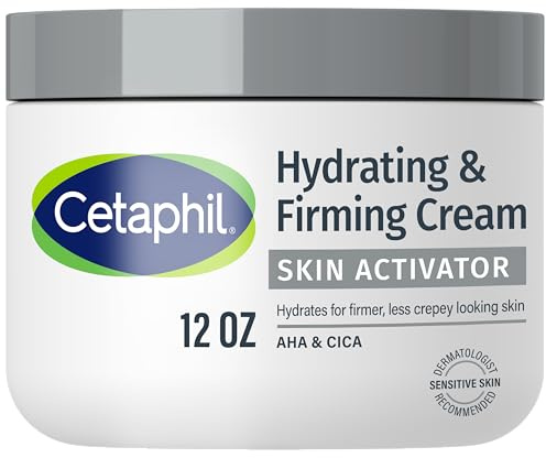 Cetaphil Skin Activator Hydrating & Firming Body Cream 12oz, Mandelic Acid (AHA) and Centella Asiatica (CICA) Cream, Hydrates and Firms Aging Skin, Anti-Aging Skincare, 12 oz