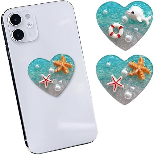TOEECY Soporte Magnético Corazón Marino Estrella Delfín Agarre Teléfono Decorativo Adhesivo Sujeción Móvil