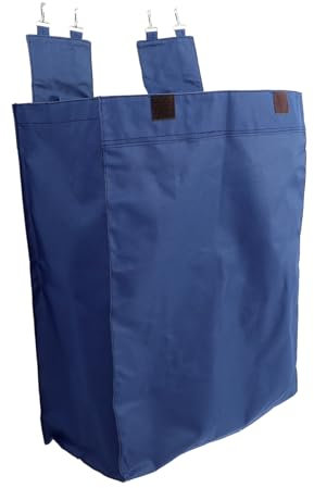 ABOOFAN Bolsa Organizadora para Carrito De Limpieza Azul De Tela Oxford 50x23x60 Cm con Cierre Metálico Resistente para Ropa Sucia y Basura En Hoteles y Oficinas