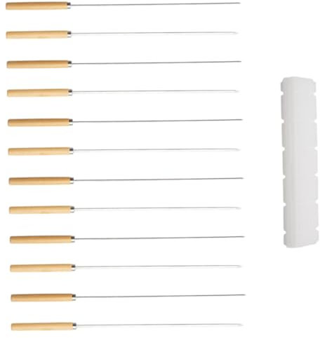 Happyyami 1ensemble Set Brochettes Acier Inoxydable Pour Barbecue Inclus Brochettes Rondes Et Outils Pratiques Pour Grillades Plein Air Et Camping