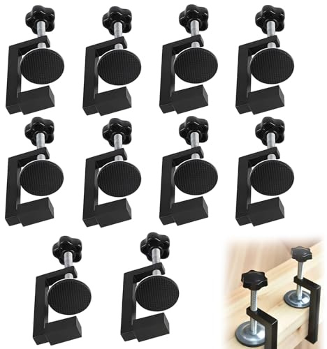 6 morsetti G, set di morsetti da 10 – 57 mm, morsetti a vite, morsetti a vite regolabili, piccoli morsetti universali, con cuscinetto antiscivolo per lavori in legno, morsetti, tenditori (6)