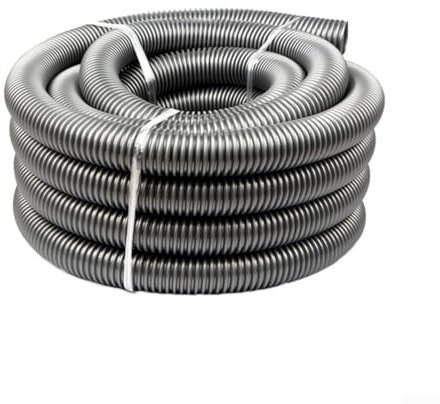 Industrial Vacuum Cleaner Hose 50mm Inner Diameter for Flexible Threaded Extension Pipe with Anti-Deformation Design for Home Workshop Cleaning 3/4 Meters Gray
