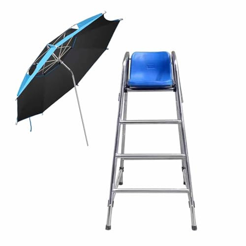Chaises de sauveteur hautes, chaises de sauveteur de piscine hautes de 47, 59 et 71 pouces avec parasol, chaise de sauveteur pour piscine hors sol, chaise d'arbitre autoportante pour compétitions de