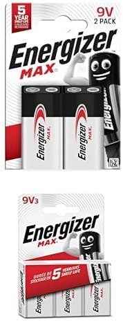 Energizer Max 9V Lot de 5