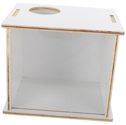 Toyvian Lavabo para Orina Lavabo para Baño de Madera para Chinchillas Baño de Uso Doméstico Bañera Multifunción para Hámster Accesorio para Hámster