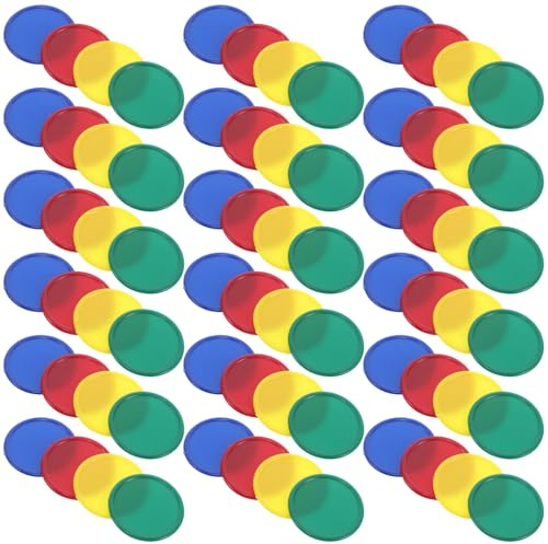 BESPORTBLE Jetons de Bingo Plastiques Transparents 160 Pièces Ø38 MM Marqueurs Vierges pour Jeux de Société Apprentissage Mathématique et Activités de Groupe