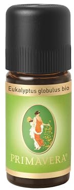 PRIMAVERA Eukalyptus globulus Bio-Öl 10ml - Ätherisches Öl, Aromaöl, Duftöl - Aromatherapie, vegan, stärkend, befreiend, vitalisierend - 100% naturrein, hochwertig, biologisch & nachhaltig