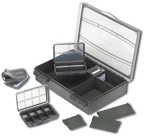 Fox F Box Deluxe Medium Single Box Tacklebox System, Angelbox für Kleinteile, Angelkoffer für Zubehör