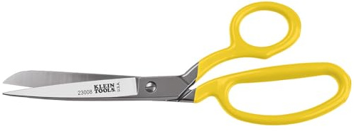 Klein Tools 23008 Premium Forged Heavy Duty Bent Trimmer Scissors, Made in USA, 8-Inch Multipurpose Durable Household Scissors, Perfect for Kitchen, Sewing, Crafts, Office