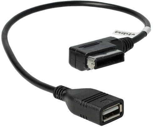 vhbw KFZ Audio Kabel kompatibel mit VW Touareg | Touran - USB-Adapter, 37,1 cm Schwarz