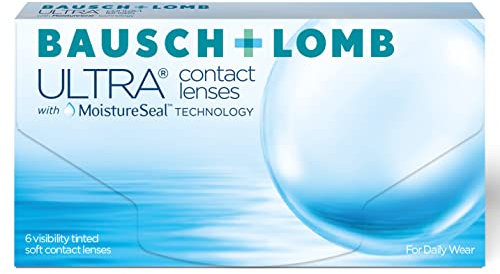 Bausch + Lomb Ultra, sphärische Premium Monatslinsen, Kontaktlinsen weich, 6 Stück BC 8.5 mm / DIA 14.2 / -3.25 Dioptrien
