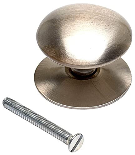 Merriway BH05197 Cupboard Door/Drawer Knob Satin Nickel Victorian 32mm - Pack of 1