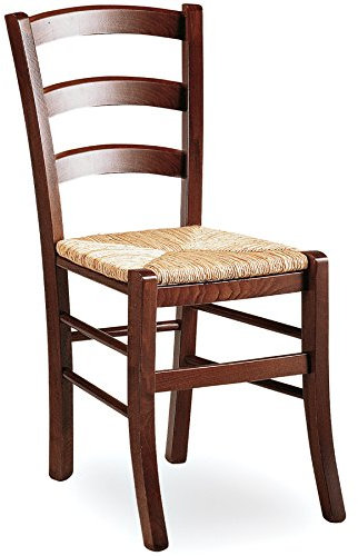 ZStyle Stuhl Venedig Walnussholz Restaurant Stroh Bauernhaus Küche Zuhause Klassische Kunst (Stroh)